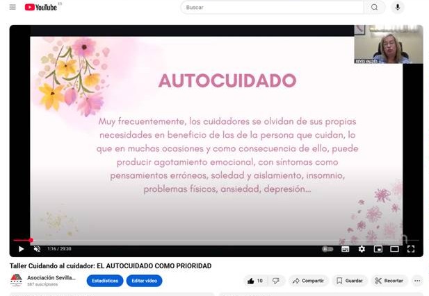 Taller  “Cuidando al cuidador: El autocuidado como prioridad”